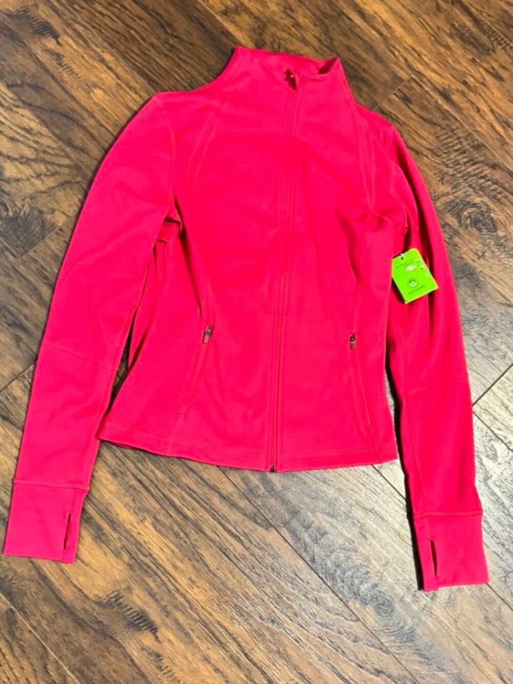Bright Pink Zip Up Active Jacket Hoodie